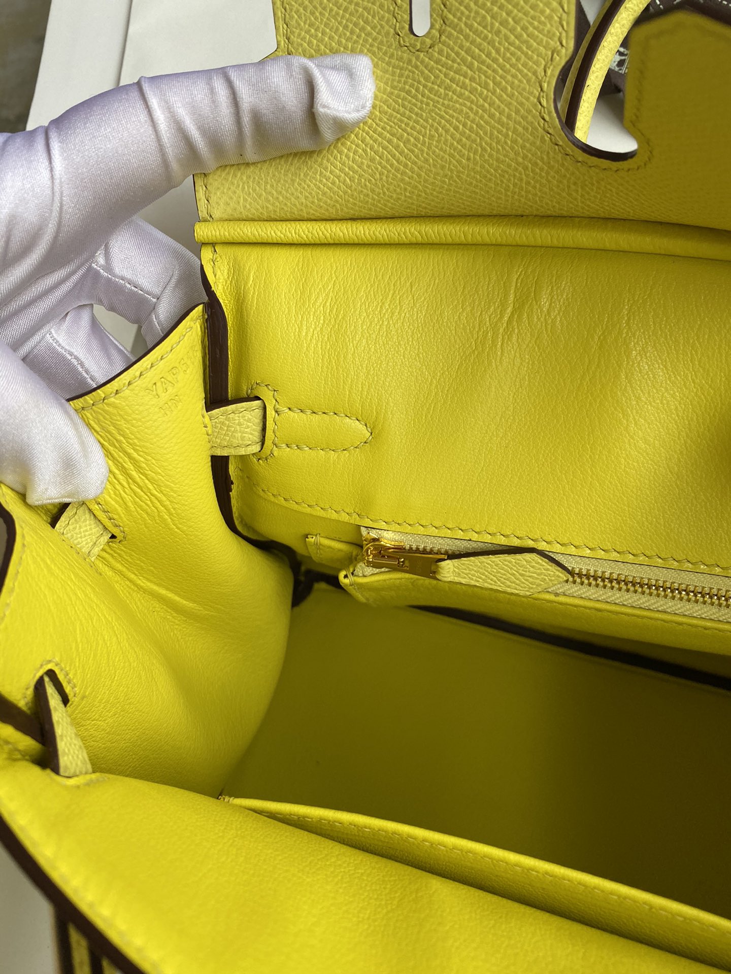 Hermes Birkin 25CM Epsom Leather Handbag Lemon Yellow 